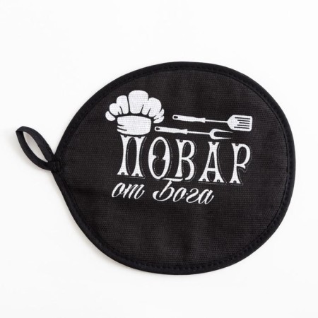 Kitchen set (3 items) “100% man”, apron 70x60 cm, tack 20x20 cm, towel35x60cm-7