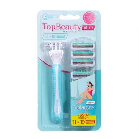Women's razor Topbeauty Paris Slim + 19 replaceable cassettes
