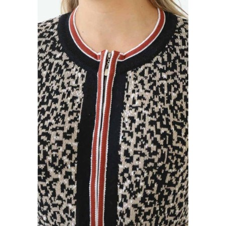 Cardigan female, size 54, brown color-16