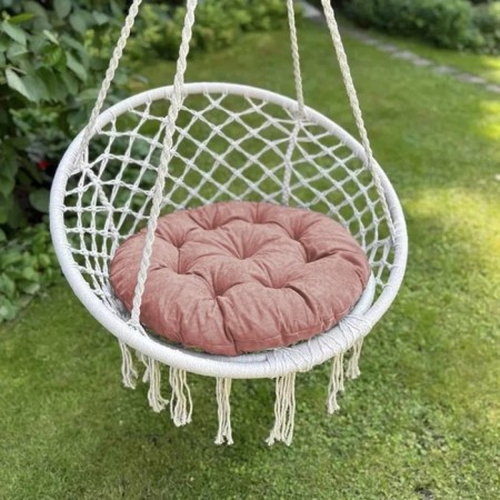 Pillow for swing "Tina", diameter 60 cm, color light pink