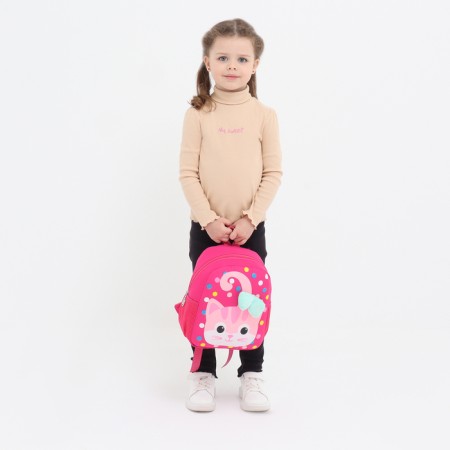 Baby backpack on lightning, pink color