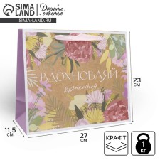 Package Gift Craft horizontal, packaging, “inspire”, ml 23 x 27 x 11.5 cm