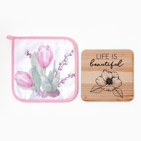 Kitchen "tulips" seize 19x19cm, hot stand-1