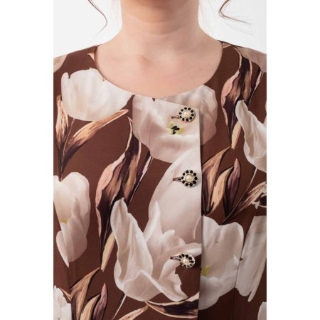 Women's dress, size 42, brown color-3