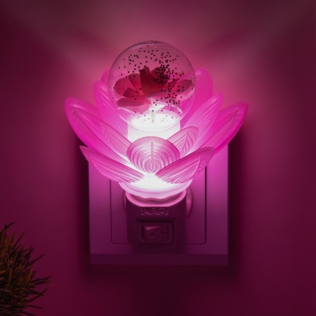 Night "Pink Flower" LED 8x8x12 cm Risalux-2
