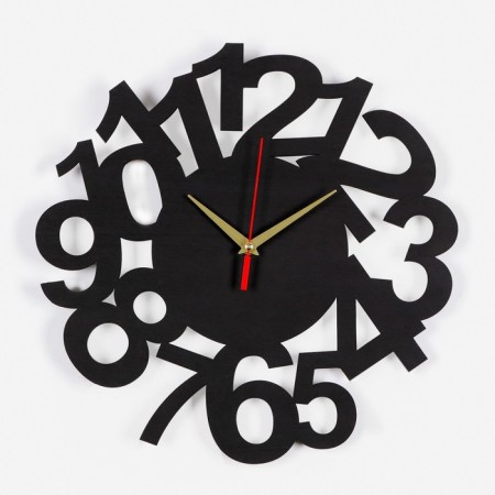 Wall clock, series: interior, "numbers", smooth move, D-40 cm, mod. 8841
