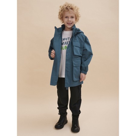 Vetrovka for boys, height 104 cm, sea wave color-4