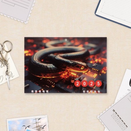 Calendar quarterly Mini -Trio "Symbol of the Year - 2" 2025, 19 x 46 cm-1