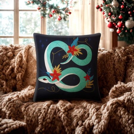 Pillow Ethel "Blue Snake" 40x40 cm, 100% p/e, velor-5