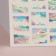 Nail stickers "Summer sunset", metallized, blue/pink color