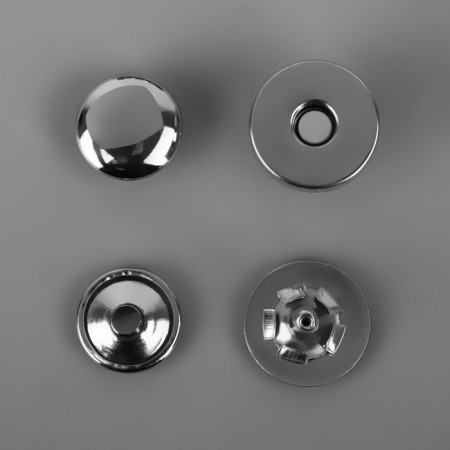 Magnetic, installation buttons, d = 14 mm, 10 pcs, silver color-1