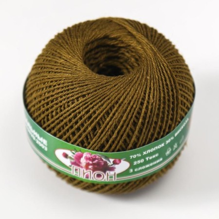 Knitting thread "Peony" 200m/50g 70% cotton, 30% viscose color 3404-1