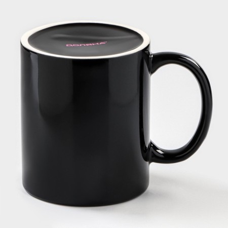 Mug - chameleon ceramic share "coffee", 350 ml, black color-3