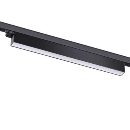 The lamp is a three -phase track LED Novotech. Iter, 30W, LED, 79x588x36 mm, black color