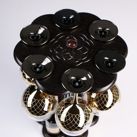Mini-bar "Golden net flowers" Bar stand, 6 fuherok/ 6 stacks-3