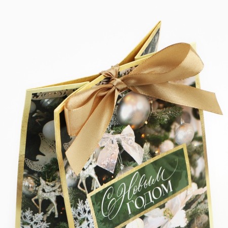 Gift package with the tape "Winter", 13 x 19 x 9 cm, New Year-5