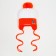 Hat for girls, orange color, size 44-47 cm