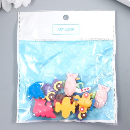 Decor for creativity Plastic "Transport" set 10 pcs mix 1.7x2.1x0.7 cm-3