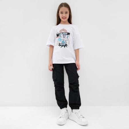 Children's pants Minaku, black color, height 158 ​​cm-7