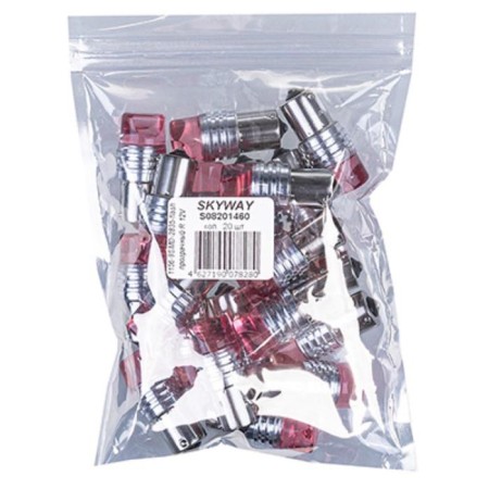 LED LED S25 (P21W), 12V, 9 SMD diodes, 1-Content, Flash, Red, Skyway, S08201460-1