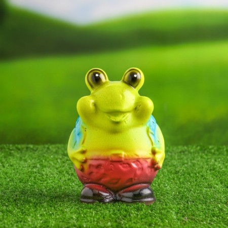 Garden figure "Frog in a vest" 15cm-1