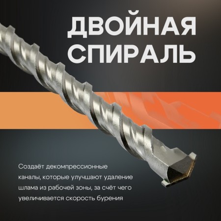 Tour tundra, double spiral, SDS-Plus, 10 x 310 mm.-1