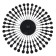 Wall clock, series: openwork, "style", discrete move, D-70 cm