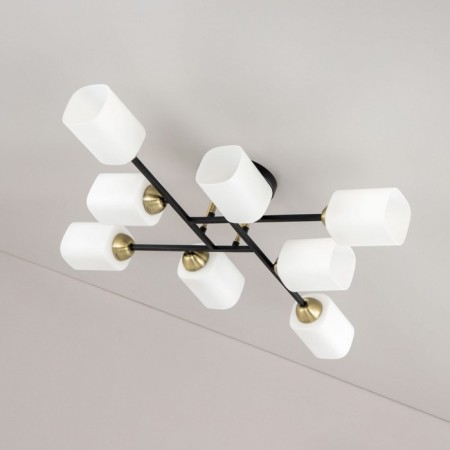 Ceiling chandelier Citilux "Henry" CL130285, 79.5x79.5x1.5 cm, 8x75W, E27, Black Color Black-7