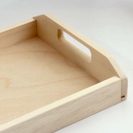 Wooden tray for breakfast with an insert, array, 40x25cm-2