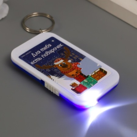 Flashlight on the ring "Olesha - for you there is a gift" 6.5x3.5x1 cm-5