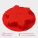 Silicone form for baking the shade "Snowflake", 23 × 3.5 cm, red color