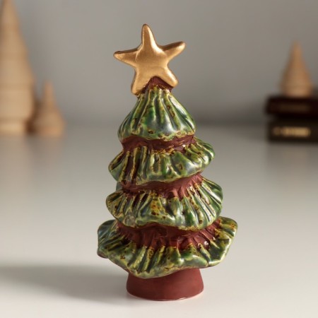 Souvenir Ceramics "Santa Claus in a cap-tree with a star" 5.6x5.9x111 cm-2