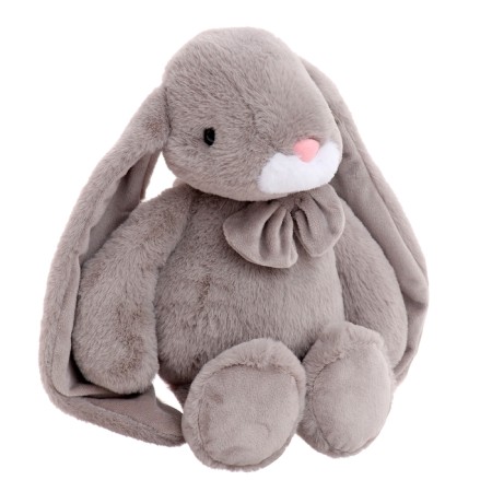 Soft toy "Bunny Zak", gray color, 28 cm