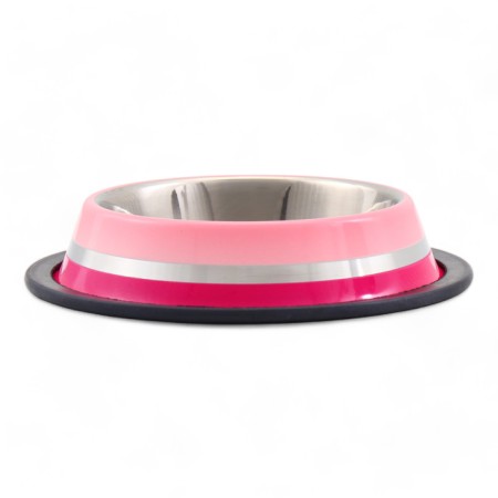 A bowl with a non -slip base, 225 ml, pink-2