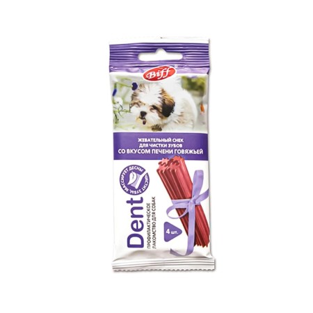 Chewing titbit snack with the taste of beef liver for small breeds, 40 g