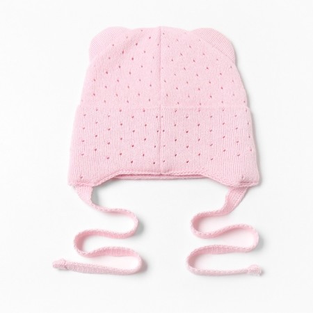 Children's hat minku, rr 46-48, pale pink color-5