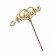 Topper wooden "beloved" Golden give beautifully 14.7x6.1 cm