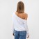 Jumper (Longsliv) on one shoulder female minku: Basic line color white, rr 44