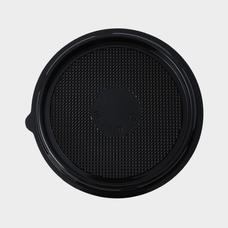 Container plastic disposable pr-S-85D, round, cover, D = 11 cm, black color, 65 pcs/un-4