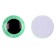 Elose -based eyes, set of 10 pcs., Size 1 pc. - 20 mm, green color with sparkles
