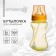 A bottle for feeding, a wide throat, medium flow, 300 ml., Yellow color, +3 months