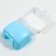 A toilet for rodents with a curly entrance, 10.4 x 8.3 x 8.6 cm, blue