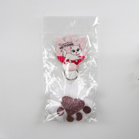 A keychain for keys of fluffy, children's "fluffy mood", 9 x 10 cm-6