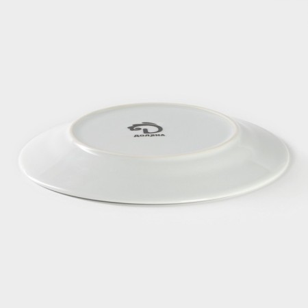 Plate ceramic cake of the lavender, d = 17.5 cm, white color-2