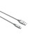 PERO DC -02, microUSB - USB, 2 A, 1 m, fabric braid, gray