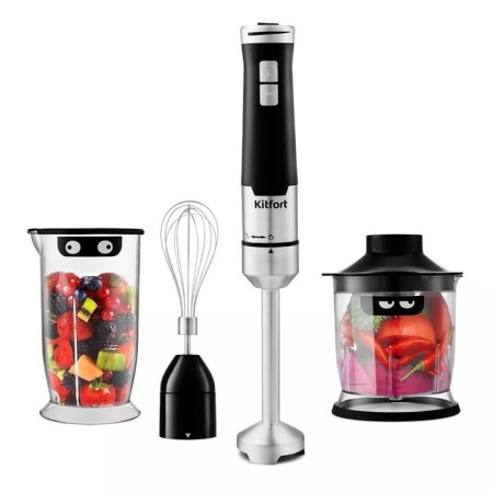 Submersible blender 3 in 1 kt-3053, 1000 watts, 2 speeds, black