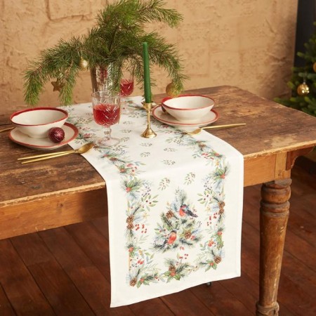 Walking on the table Etel SHRISTMAS BELLS 40X147 +/- 5 cm, 100% HL, sarzha 190 g/m2