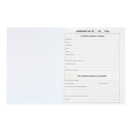 Diary for grades 5-11, "color", solid cover 7BC, glossy lamination, 48 sheets-4