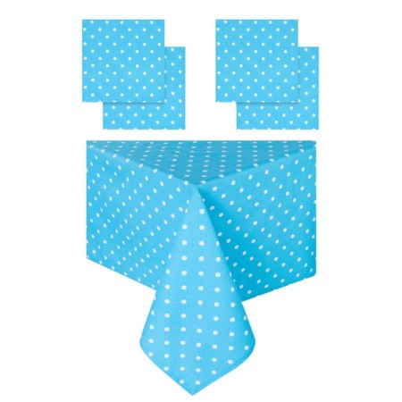 Kit kitchen Blue Polka Dot: tablecloth 140x150 cm, serving napkin 40x40 cm. - 4 pcs, GO color-1