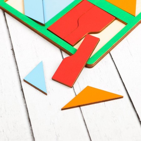 "Fold the square", level 2 (mini), Mix color-3